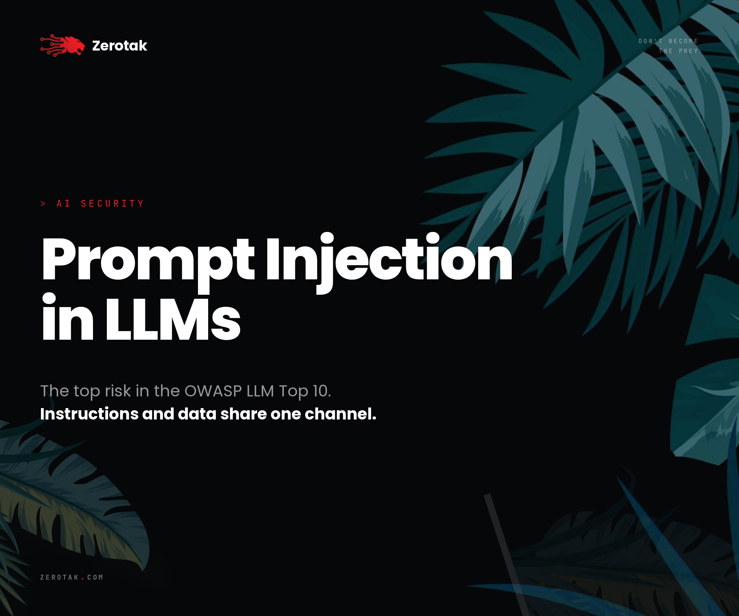 prompt injection in LLMs blog article